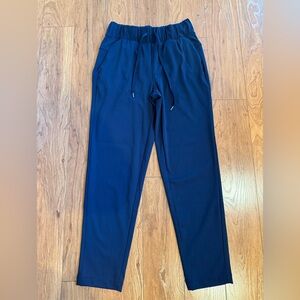 T by Talbots Jogger Pants Out and About Drawstring Navy Blue Size P